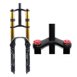 YQQQQ Mountain Bike Fork YQQQQ MTB Suspension Fork 26" 27.5" 29" Bike Double Shoulder Front Forks Air System Adjustable Damping (Color : 26 inches)