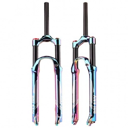 YSHUAI Mountain Bike Fork YSHUAI 27.5 / 29 Inch Bicycle Forks, Bike Forks 120Mm Rainbow Supension Air Fork Aluminum Alloy Straight Steerer Vacuum Plated Colorful MTB Bike Front Fork, 29inch