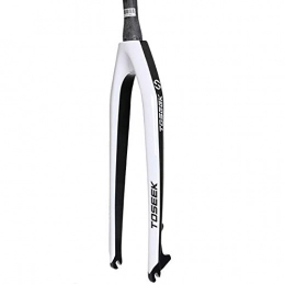 YSHUAI Spares YSHUAI 700c Bicycle Cone Forks, Bicycle Fork, Bicycle Front Fork, Carbon Road Bike, Shockproof, Cone, Rigid Forks For Road Bikes, Mountain Bikes, White, 26 inch