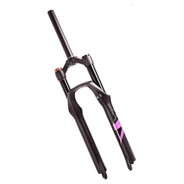 YSHUAI Mountain Bike Fork YSHUAI Bicycle fork, 26 27.5 29 inch MTB bicycle fork, Suspension fork, Shoulder control All aluminum alloy Rebound adjustment Deadlock function 140mm, Purple, 26inch