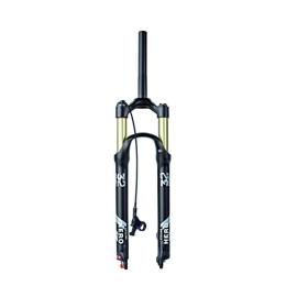 YUISLE Mountain Bike Fork YUISLE 26 / 27.5 / 29 Inch MTB Air Suspension Fork Travel 100mm Damping Adjustment Mountain Bike Fork 1-1 / 8 QR 9mm Manual / Remote Straight Tube Magnesium Alloy Fork (Color : Remote, Size : 27.5 inch)