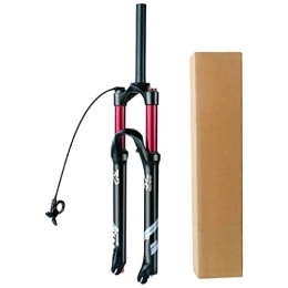 YUISLE Spares YUISLE Air MTB Suspension Fork 26 / 27.5 / 29 Shock Absorber Rebound Adjustment QR 9mm Travel 100mm Manual / Remote Locking Fit Mountain / Road Bike (Color : Straight RL, Size : 26")