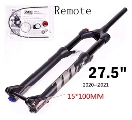 YZLP Mountain Bike Fork YZLP Bike forks 100 * 15mm 27.5er 29inche Bicycle Fork air size Mountain MTB Bike Fork Front suspension (Color : 27.5 cone remote)