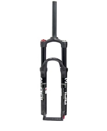 YZLP Spares YZLP Bike forks Mountain bike front fork 26 inch 27.5 inch 29 inch dual air chamber suspension fork air fork (Color : Double black tube, Size : 27.5inch)