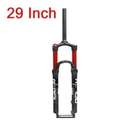 YZLP Spares YZLP Bike forks MTB Bike Magnesium Alloy Suspension Air Fork Dual Air Red / black Bicycle Straight Tube 26 / 27.5 / 29 inch Quick Release Fork (Color : 29er Red)