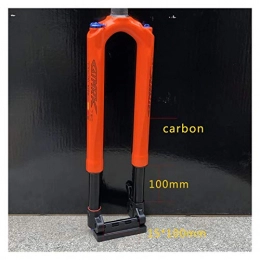 YZLP Mountain Bike Fork YZLP Bile forks Bicycle Carbon Fork MTB Mountain Bike Fork Air 27.5 29" RS1 ACS Solo 15MM*100 Predictive Steering Suspension Oil and Gas Fork (Color : 29 inch Orange)