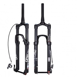 YZLP Mountain Bike Fork YZLP Front forks for mountain bike Mountain Bike Front Fork 29-inch Cone Pipeline Control Barrel Shaft 140 Stroke Magnesium Alloy Air Fork Can Lock The Fork