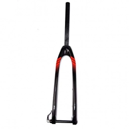 Zatnec Spares Zatnec Bicycle Front Fork, Thru-axle Version Straight Tube Hard Fork, Suitable For 26 / 27.5 / 29inch MTB Bicycle (Color : Red, Size : 26inch)
