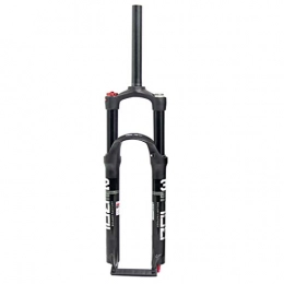 Zatnec Mountain Bike Fork Zatnec Double Chamber Suspension Fork, 26" / 27.5 Aluminum Alloy Disc Brake Damping Adjustment Cone Tube 1-1 / 8" Travel 100mm (Color : A, Size : 29inch)