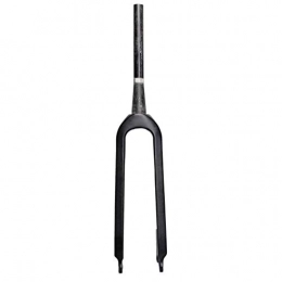 Zatnec Spares Zatnec Mountain Bike Suspension Fork, 1-1 / 8'' Full Carbon Fiber Conical Tube Hard Fork Disc Brake 100mm Black 460g (Color : A)