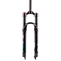 ZCXBHD Spares ZCXBHD 26 / 27.5 / 29In Air Mountain Bike Suspension Fork Colorful MTB Gas Fork 100mm Travel 1-1 / 8" Front Forks Shoulder Control ABS Lockout QR (Size : 26in)