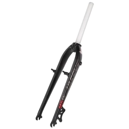 ZCXBHD Spares ZCXBHD 26 / 27.5" MTB Rigid Fork 1-1 / 8" Threadless Straight Steerer Disc / V Brake Quick Release MTB Front Fork Aluminum Alloy Super-Light Bike Hard Forks (Color : Black and red, Size : 26 / 27.5in)