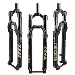 ZCXBHD Mountain Bike Fork ZCXBHD Air Mountain Bicycle Suspension Forks 26 27.5 29 inch Aluminum Alloy MTB Front Forks Straight Tube 1-1 / 8" Travel 100mm Thru Axle 15mm Disc Brakes (Color : Manual Black, Size : 29 inch)