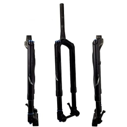 ZCXBHD Mountain Bike Fork ZCXBHD MTB Carbon Bicycle Fork Mountain Bike Air Suspension forks 26"-29" Common-Use Sizes Thru Axle 15MM*110mm Oil Lock Straight 1-1 / 2" (Size : 29 inch)