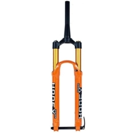 ZECHAO Spares ZECHAO 1-1 / 2" Bicycle Air MTB Front Fork, Magnesium Alloy 27.5 / 29er Shock Absorber Mountain Bike Disc Brake Large Stroke Thru Axle 15 * 100mm (Color : Orange-160MM, Size : 27.5inch)