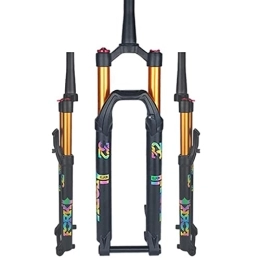 ZECHAO Mountain Bike Fork ZECHAO 1-1 / 2" Mountain Bike Suspension Fork, Stroke 120mm 27.5 / 29in Air Supension Front Fork 15 * 100mm Rebound Adjustment Disc Brake Accessories (Color : Colorful, Size : 29inch)