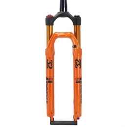 ZECHAO Spares ZECHAO 1-1 / 2" Mountain Bike Suspension Forks, 27.5 / 29inch Quick Release 9mm Rebound Adjustment Bicycle Shock Absorber Forks 120mm Travel Accessories (Color : Orange, Size : 27.5inch)