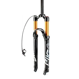 ZECHAO Mountain Bike Fork ZECHAO 1-1 / 8" Bicycle Shock Absorber Forks, 9 * 100mm Axle 26 / 27.5 / 29in Air Mountain Bike Suspension Fork 120mm Travel Manual / Crown Lockout Accessories (Color : Straight Remote Lock, Size : 29inch)