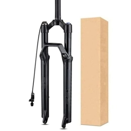 ZECHAO Mountain Bike Fork ZECHAO 120mm Travel Air Mountain Bike Suspension Forks, Aluminum Alloy 27.5 / 29inch Shock Absorber Mountain Bike Disc Brake 9mm Axle Accessories (Color : Straight Remote Lock, Size : 27.5inch)