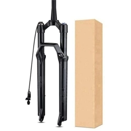 ZECHAO Spares ZECHAO 120mm Travel Air Mountain Bike Suspension Forks, Aluminum Alloy 27.5 / 29inch Shock Absorber Mountain Bike Disc Brake 9mm Axle Accessories (Color : Tapered Remote Lock, Size : 29inch)
