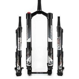 ZECHAO Spares ZECHAO 26 / 27.5 / 29 Inch Mountain Bike Suspension Forks, Pneumatic Shock Absorption Inverted Fork Travel 120mm Rebound Adjustment 15 * 110mm Accessories (Color : Black, Size : 26inch)