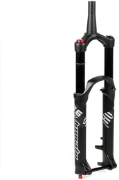 ZECHAO Mountain Bike Fork ZECHAO 26 / 27.5 / 29In Air Suspension Fork, MTB Downhill Disc Brake 1-1 / 2" Mountain Bike Forks with Damping 160mm Travel 15mm Thru Axle Accessories (Color : Black, Size : 27.5'')