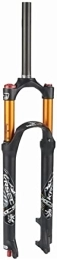 ZECHAO Spares ZECHAO 26 / 27.5 / 29in Bicycle Front Fork, Cycling MTB Air Suspension Fork for Mountain Bike Disc Brake Shoulder Control 1-1 / 8" Travel 120mm Accessories (Color : Gold, Size : 27.5inch)