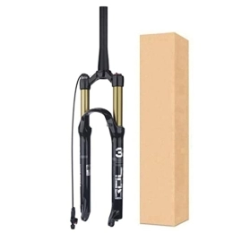 ZECHAO Mountain Bike Fork ZECHAO 26 / 27.5 / 29in Bicycle Shock Absorber Forks, Magnesium Alloy Air Mountain Bike Suspension Fork 120mm Travel Disc Brake QR 9mm Accessories (Color : Tapered Remote Lock, Size : 29inch)