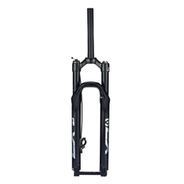 ZECHAO Spares ZECHAO 26 27.5 29in Mountain Bike Suspension Forks, Ultralight Aluminum Alloy Thru Axle 15mm Shock Absorber Spring Front Fork 120mm Travel Accessories (Color : Straight-RL-BALCK, Size : 26inch)