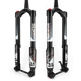 ZECHAO Spares ZECHAO 26 / 27.5 / 29inch Bicycle Shock Absorber Forks, Aluminum Alloy 120mm Travel Air Supension Front Fork Mountain Bike 15 * 110MM Axle Accessories (Color : Black, Size : 27.5inch)