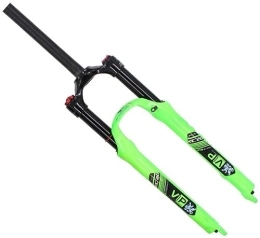 ZECHAO Mountain Bike Fork ZECHAO 26 27.5 29inch Cycling Suspension Air Fork, 1-1 / 8" Straight Pipe 28.6mm Quick Release Disc Brake Stroke 120mm MTB Bicycle Fork Accessories (Color : Green, Size : 29inch)