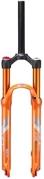 ZECHAO Mountain Bike Fork ZECHAO 26 / 27.5 / 29inch MTB Air Fork, 100 Travel Dual Air Chambers Rebound Adjust 1-1 / 8'' Disc Brake Quick Release Bicycle Front Fork Accessories (Color : Orange, Size : 26inch)