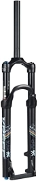 ZECHAO Spares ZECHAO 26inch Mountain Bike Suspension Forks, 1-1 / 8" MTB Shock Fork Aluminum Alloy Disc Brake Damping Adjustment Travel 100mm Accessories (Color : Black, Size : 26inch)