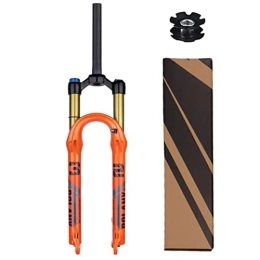 ZECHAO Spares ZECHAO 27.5 / 29in 9mm Quick Release Mountain Bike Suspension Forks, 1-1 / 8" Aluminum Alloy 120mm Travel Bike Straight Steerer Fork Accessories (Color : Orange-Manual Lock, Size : 27.5inch)