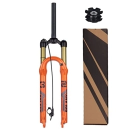 ZECHAO Spares ZECHAO 27.5 / 29in 9mm Quick Release Mountain Bike Suspension Forks, 1-1 / 8" Aluminum Alloy 120mm Travel Bike Straight Steerer Fork Accessories (Color : Orange-Remote Lock, Size : 29inch)