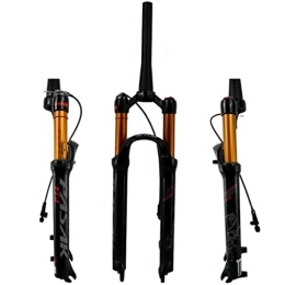 ZECHAO Spares ZECHAO 27.5 29in Bicycle Suspension Forks, Air Bicycle Fork Rebound Adjustment 1-1 / 2" QR 9mm Travel 100mm Disc Brake for 1.5-2.45" Tires Accessories (Color : Remote Bright Black, Size : 29 inch)