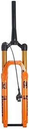 ZECHAO Mountain Bike Fork ZECHAO 27.5" 29In Bike Air Suspension Fork, 1-1 / 2" MTB Shock Absorber 120mm Travel Thru Axle 15mm Disc Brake Fork RL with Damping Adjust Accessories (Color : Orange, Size : 27.5'')
