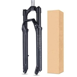 ZECHAO Mountain Bike Fork ZECHAO 27.5 / 29in Mountain Bicycle Suspension Forks, Aluminum Alloy 1-1 / 8" 100mm Travel Spring Damping 9mm Axle Disc Brake Mechanical Fork Accessories (Color : Black, Size : 29inch)