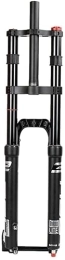 ZECHAO Spares ZECHAO 27.5 / 29In Mountain Bike Front Forks, 100 * 15mm Barrel Version Damping Rebound Shoulder Air Travel 100mm Disc Brake Accessories (Color : Black, Size : 27.5 inch)