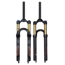 ZECHAO Mountain Bike Fork ZECHAO 27.5 / 29in Mountain Bike Suspension Forks, 120mm Travel 1-1 / 8" Bicycle Shock Absorber Forks 9mm Axle With Scale Bicycle Accessories Accessories (Color : Balck-Manual Lock, Size : 27.5inch)