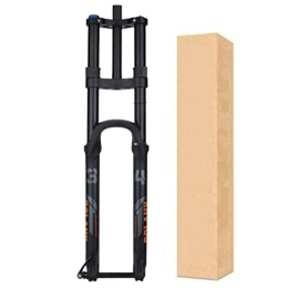 ZECHAO Mountain Bike Fork ZECHAO 27.5 / 29in Mountain Bike Suspension Forks, 180mm Travel 15 * 110mm Axle Disc Brake Air Supension Front Fork Rebound Adjust Accessories (Color : Balck-Straight, Size : 27.5inch)