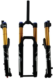 ZECHAO Mountain Bike Fork ZECHAO 27.5 / 29in MTB Bicycle Suspension Fork, Air Front Fork Rebound Adjustment 140mm Travel 1-1 / 8" / 1-1 / 2" Thru Axle 15 mm Disc Brake Accessories (Color : Straight Silver, Size : 29 inch)