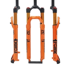 ZECHAO Mountain Bike Fork ZECHAO 27.5 / 29in MTB Front Suspension Forks, 120mm Travel Quick Release Aluminum Alloy Air Supension Front Fork Straight Tube 1-1 / 8" Accessories (Color : Orange, Size : 27.5inch)