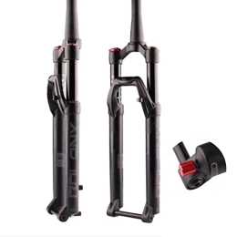ZECHAO Mountain Bike Fork ZECHAO 27.5 / 29In Suspension Fork, 1-1 / 2" MTB Magnesium Alloy Damping Tortoise And Hare Adjustment Travel 100mm Shoulder Control Air Fork Accessories (Color : Black, Size : 29 inch)