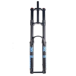 ZECHAO Spares ZECHAO 27.5 / 29inch Mountain Bike Suspension Forks, Aluminum Alloy 200mm Travel Air Supension Front Fork 20 * 110mm Axle Electric Bicycle Accessories (Color : Black blue, Size : 27.5inch)