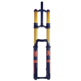 ZECHAO Mountain Bike Fork ZECHAO 27.5 / 29inch Mountain Bike Suspension Forks, Aluminum Alloy 200mm Travel Air Supension Front Fork 20 * 110mm Axle Electric Bicycle Accessories (Color : Gold-orange, Size : 27.5inch)