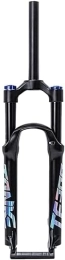 ZECHAO Mountain Bike Fork ZECHAO 27.5 / 29Inch Suspension Air Front Fork, 1-1 / 8" Mountain Bike Travel 110mm QR 9mm Disc Brake Aluminum Magnesium Alloy Cycling Fork Accessories (Color : Black with label, Size : 29 inch)