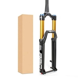 ZECHAO Mountain Bike Fork ZECHAO 27.5 / 29inches Bicycle Shock Absorber Forks, Lightweight Alloy Tapered Tube 15 * 110mm Axle Rebound Adjustment 160mm Travel Air Fork Accessories (Color : Gold, Size : 29inch)