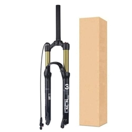 ZECHAO Mountain Bike Fork ZECHAO 29 / 27.5 / 26in Bicycle Shock Absorber Forks, 1-1 / 8" 100mm Travel 1-1 / 2" Mountain Bike Suspension Forks 9mm Axle Disc Brake Accessories (Color : Straight Remote Lock, Size : 29inch)