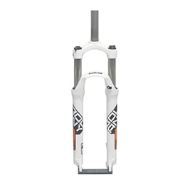 ZECHAO Mountain Bike Fork ZECHAO Air Fork, 26 / 27.5 / 29inch Straight Tube Aluminum Alloy Mechanical Fork 1-1 / 8" Shoulder Control Stroke 100mm Bicycle Accessories Accessories (Color : White orange, Size : 27.5inch)